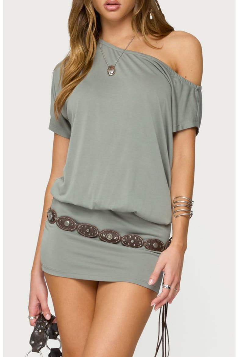 Sevie One-Shoulder Minidress, Alternate, color, OLIVE