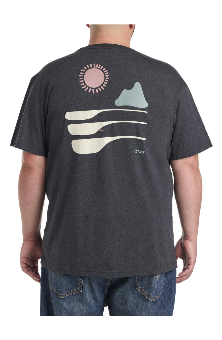 O'Neill Big & Tall Barrel Ride Graphic Tee, Alternate, color, Black Char Heather