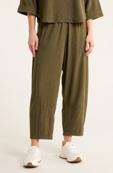 Barrel Leg Corduroy Pants