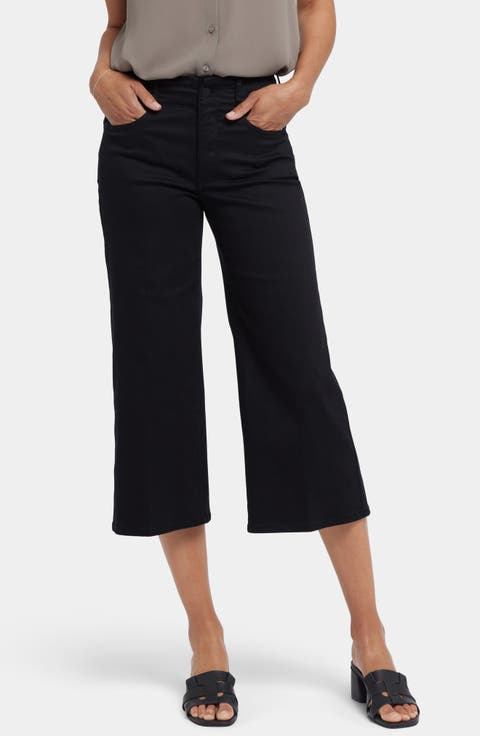 Brigitte High Waist Wide Leg Capri Jeans