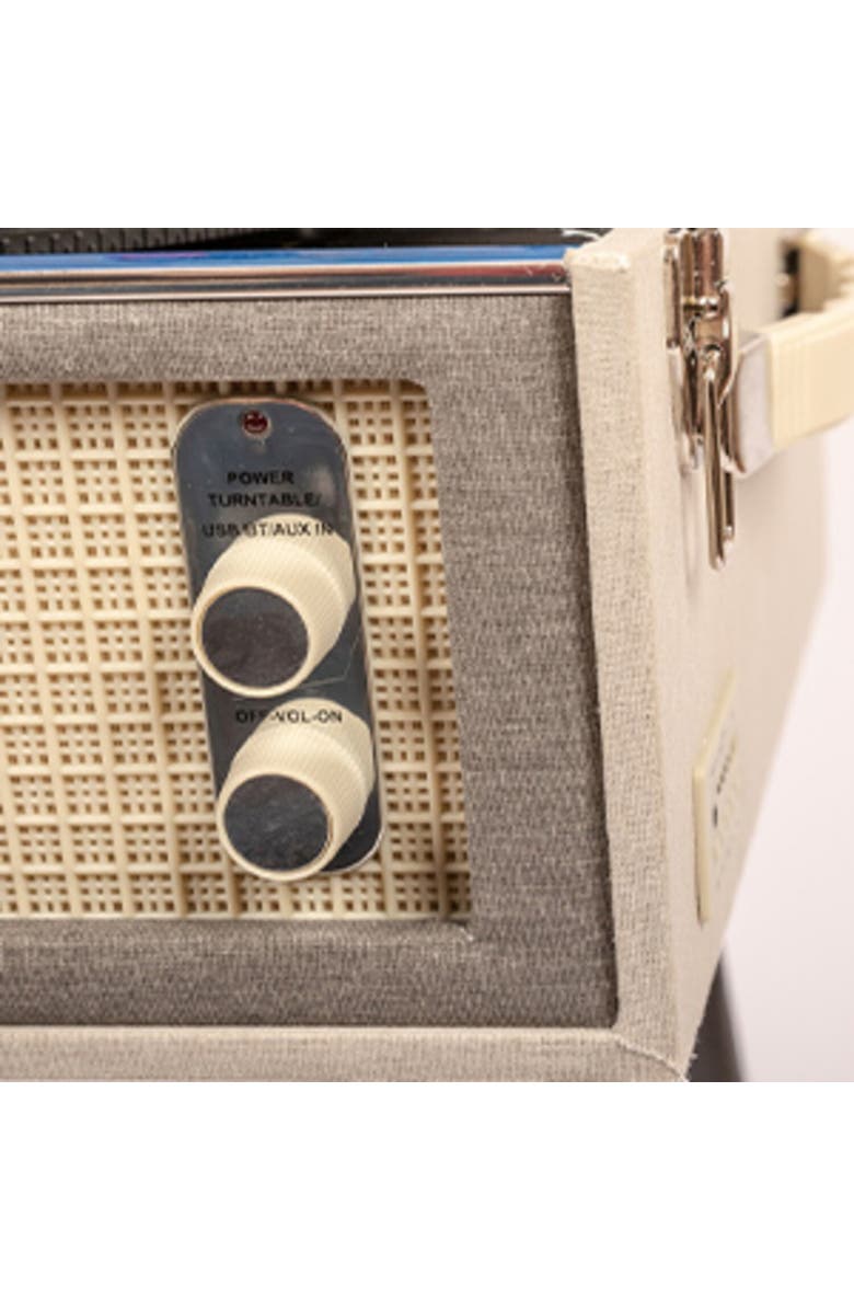 Gpo Bermuda Turntable Usb Removable Legs Grey Crm, Alternate, color, Multicolor