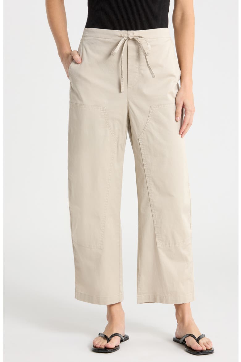 Jolie Stretch Cotton Carpenter Pants, Main, color, STONE