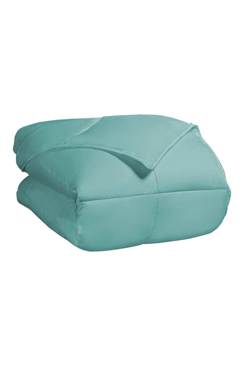 Classic All-Season Reversible Down Alternative Comforter, Main, color, TURQUOISE