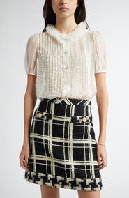 Valentino Garavani Ruffle Silk Chiffon Top