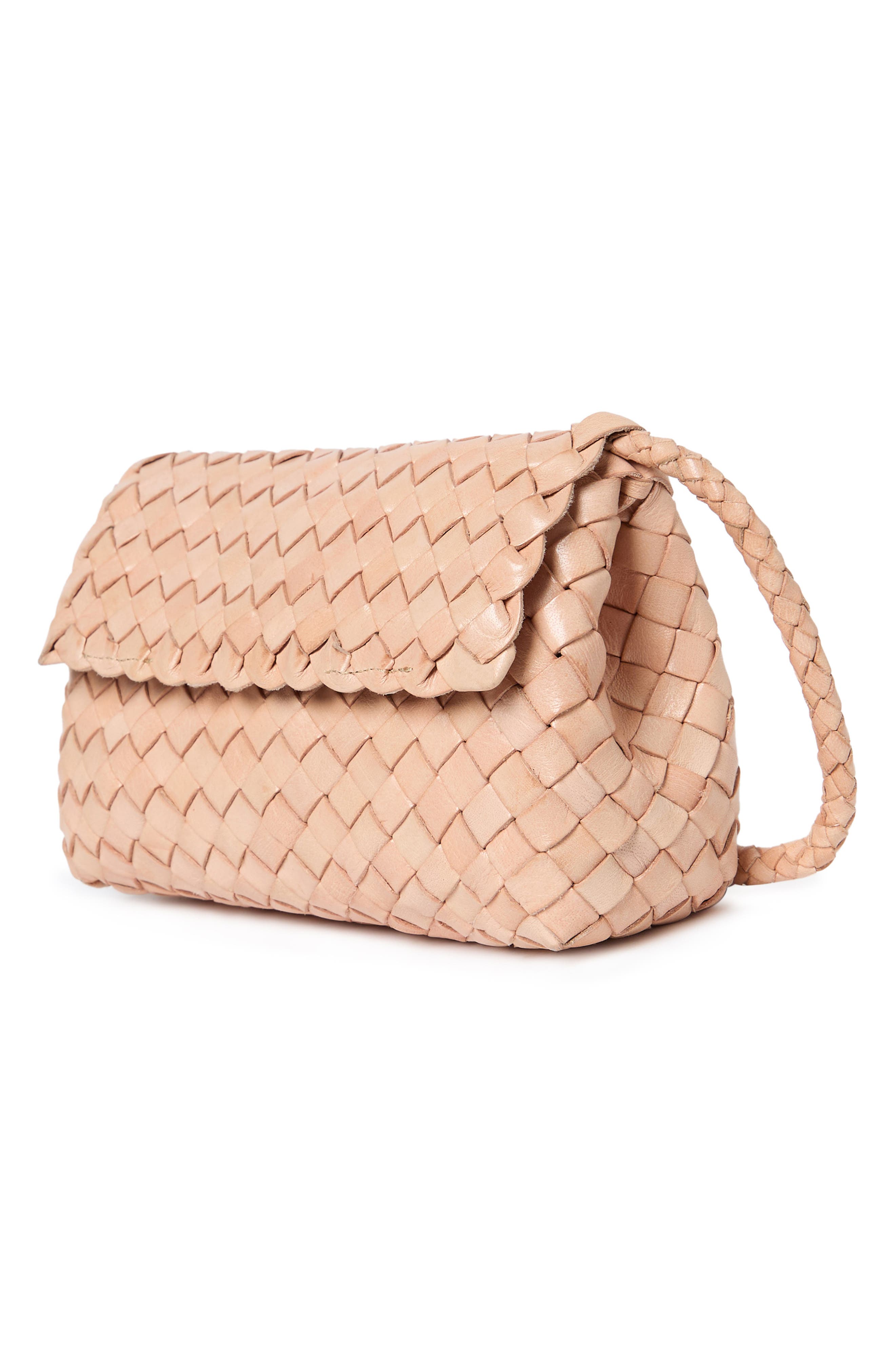 Loeffler Randall Vinnie Woven Leather Crossbody Bag, Alternate, color, Desert Sand