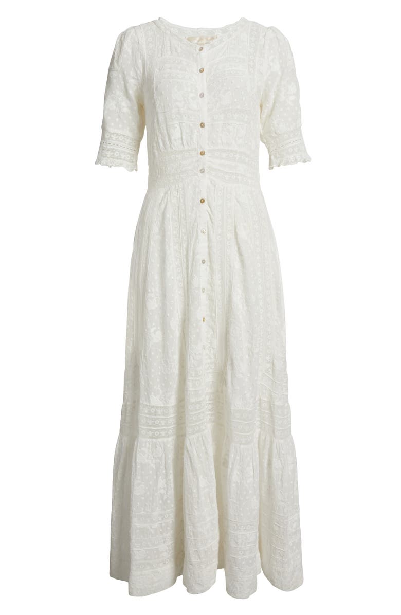 LoveShackFancy Minka Lace Maxi Dress, Alternate, color, True White