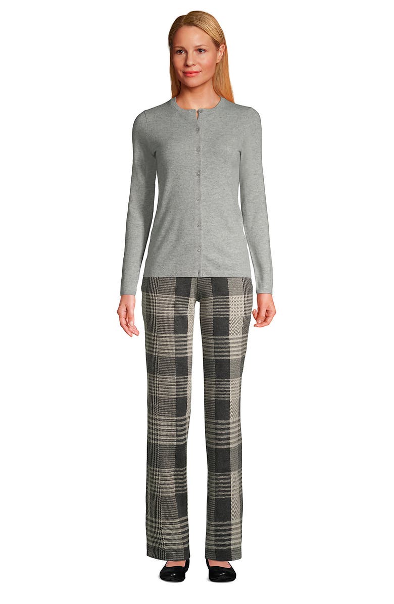 Lands' End Tall Classic Cashmere Cardigan Sweater, Alternate, color, Gray Heather