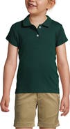 Lands' End School Uniform Girls Short Sleeve Feminine Fit Interlock Polo Shirt