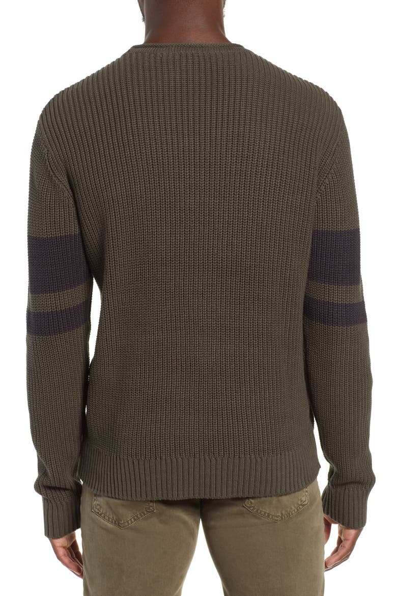Jett Slim Fit Crewneck Sweater, Alternate, color, OAK GROVE/ BLACK