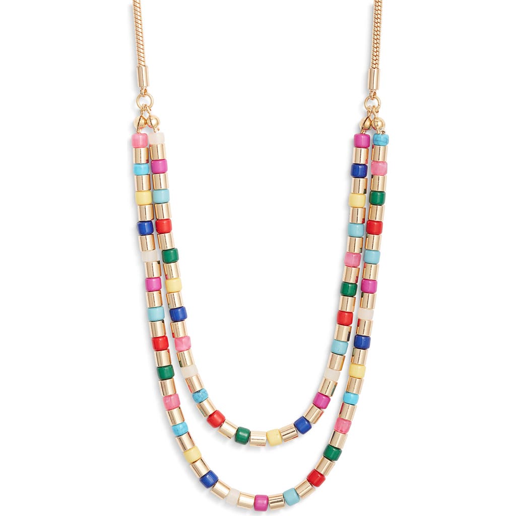 Nordstrom Double Row Tube Beaded Necklace