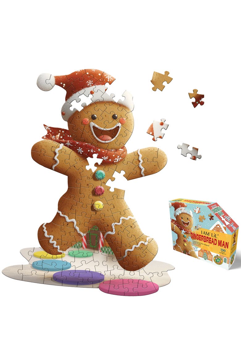 I Am Lil Gingerbread Man 100 Piece Jigsaw Puzzle, Main, color, Multicolored