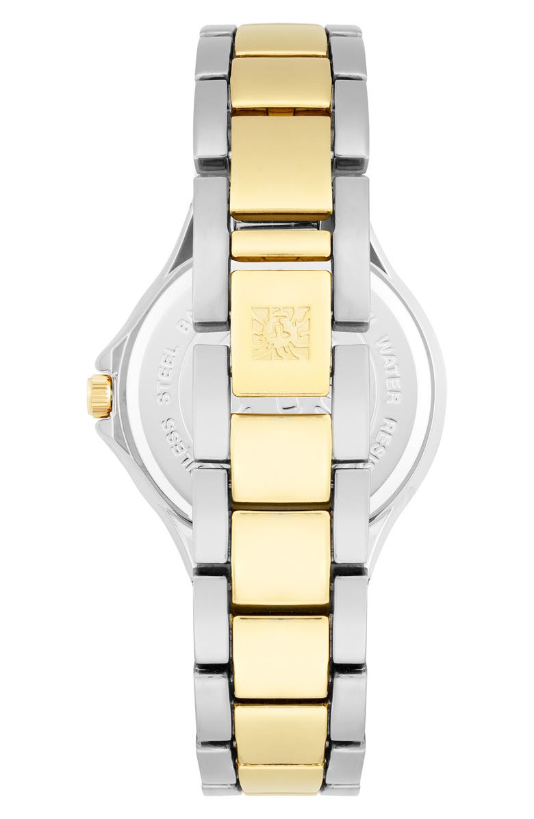 Anne Klein Love Crystal Heart Solar Bracelet Watch, 35mm, Alternate, color, White Dial
