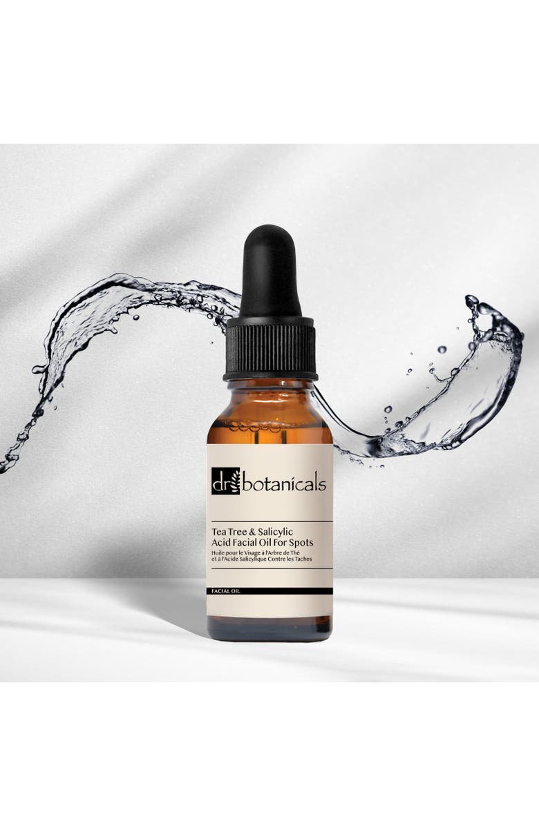 DR BOTANICALS Eucalyptus, Tea Tree & Salicylic Acid Facial Oil For Spots 15ml, Alternate, color, White