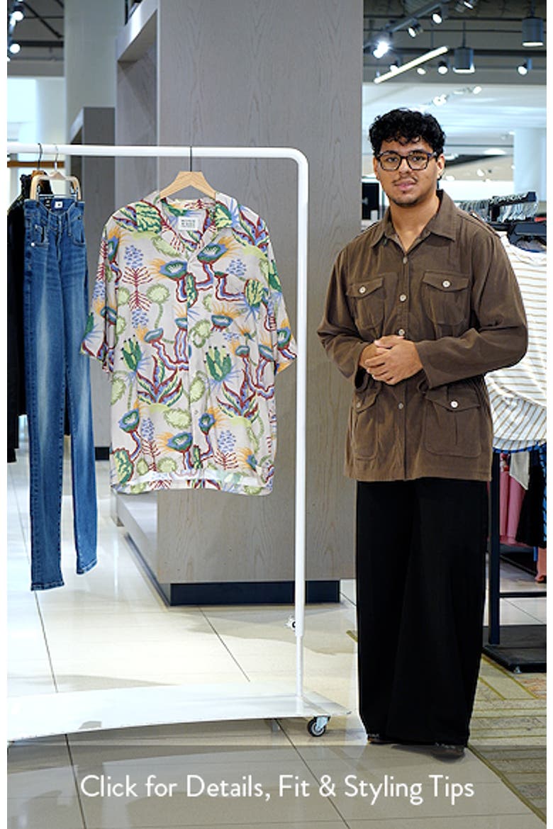 Relaxed Fit Print Short Sleeve Button-Up Shirt video
