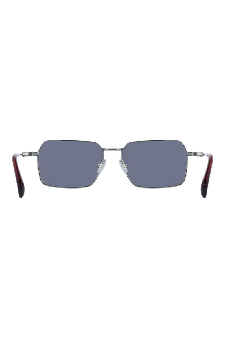 58mm Modified Rectangular Sunglasses, Alternate, color, SILVER/ GREY