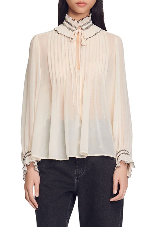 Jacinthe Split Neck Blouse