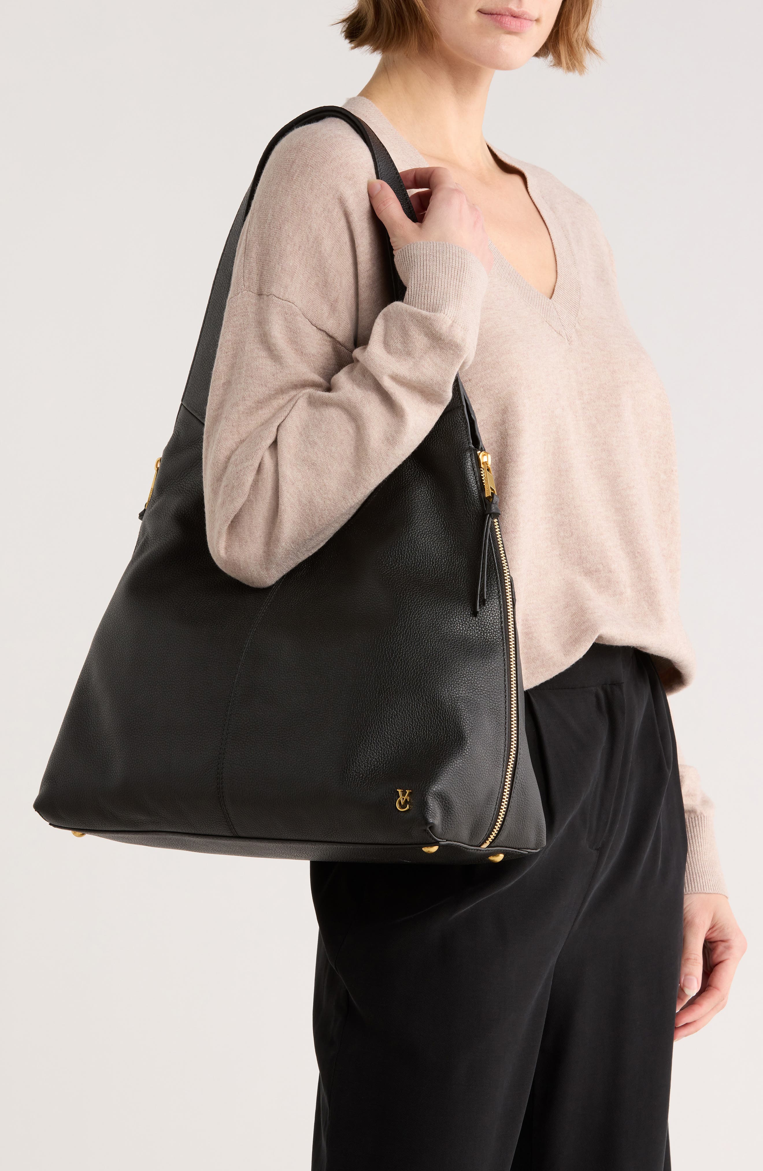 Vince Camuto Lorry Tote Bag, Alternate, color, Black