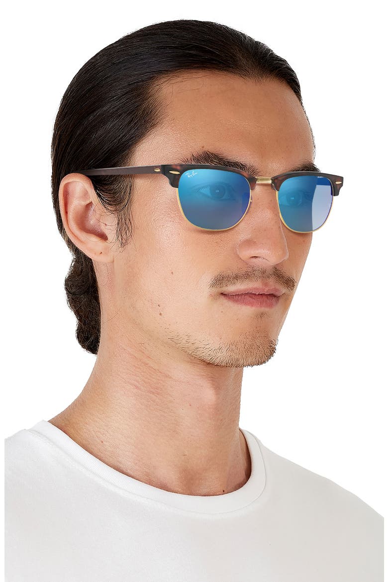 Standard Clubmaster Blue Light Blocking 51mm Sunglasses, Alternate, color, BLUE MIRROR