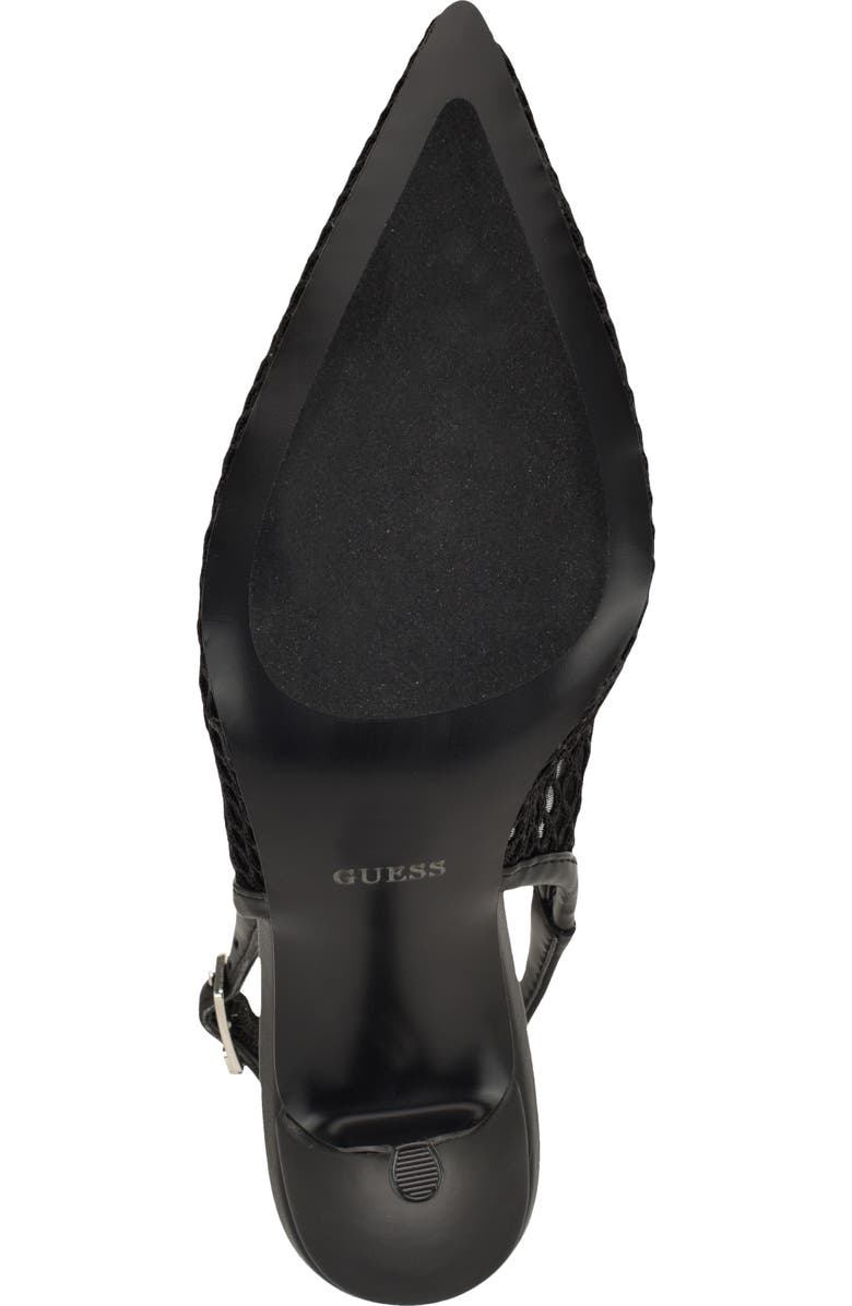 GUESS Pandy Slingback Pointed Toe Pump, Alternate, color, Black