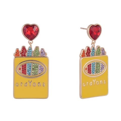 Enamel Crayon Earrings