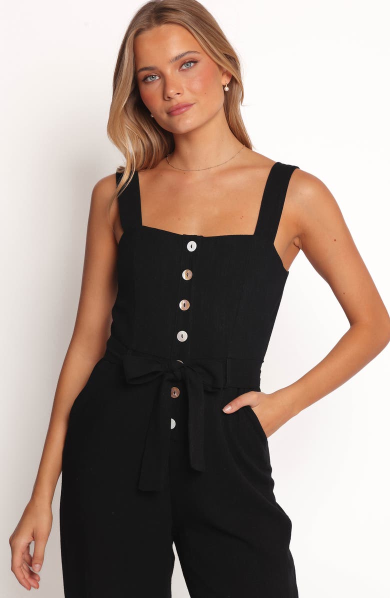 Petal & Pup Rachel Flare Leg Jumpsuit, Alternate, color, Black