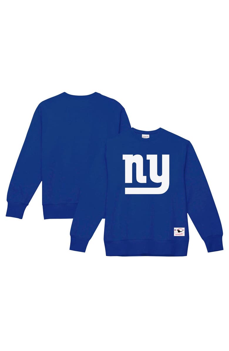 Mitchell & Ness Men's Mitchell & Ness Royal New York Giants Basic Fleece Pullover Sweatshirt, Main, color, 