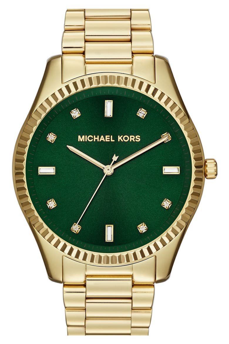 Michael Kors 'Blake' Bracelet Watch, 42mm, Main, color, GOLD/ EMERALD GREEN