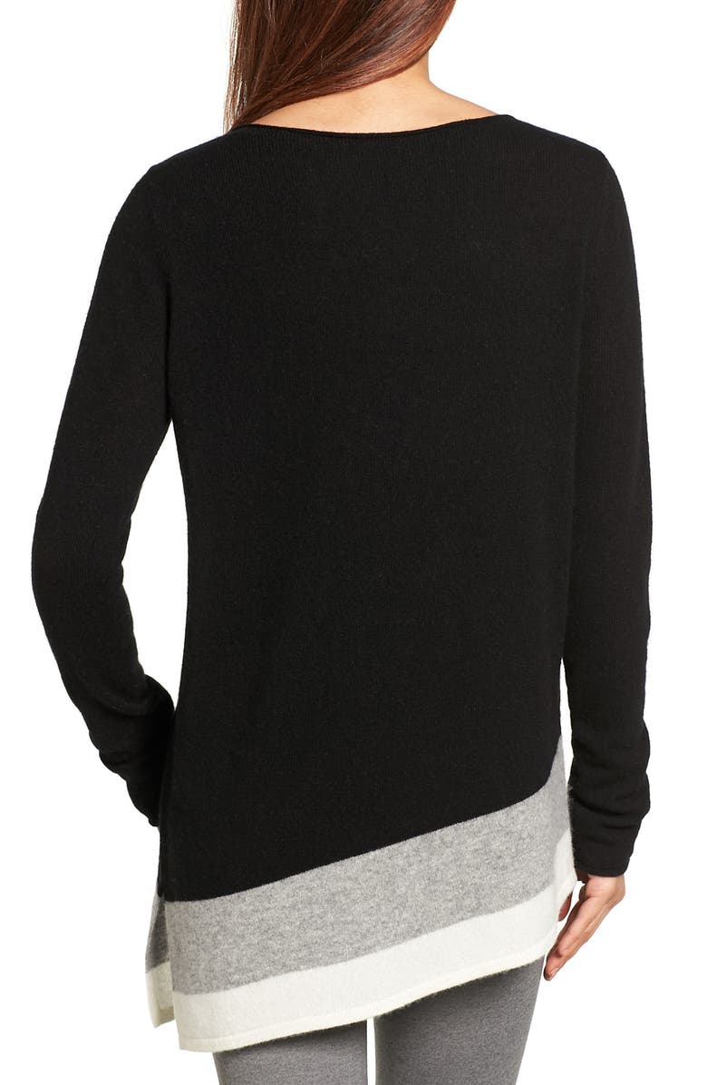 Halogen<sup>®</sup> Colorblock Cashmere Asymmetrical Tunic, Alternate, color, 