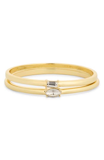 NORDSTROM RACK NORDSTROM RACK SET OF 2 CUBIC ZIRCONIA BANGLE BRACELETS