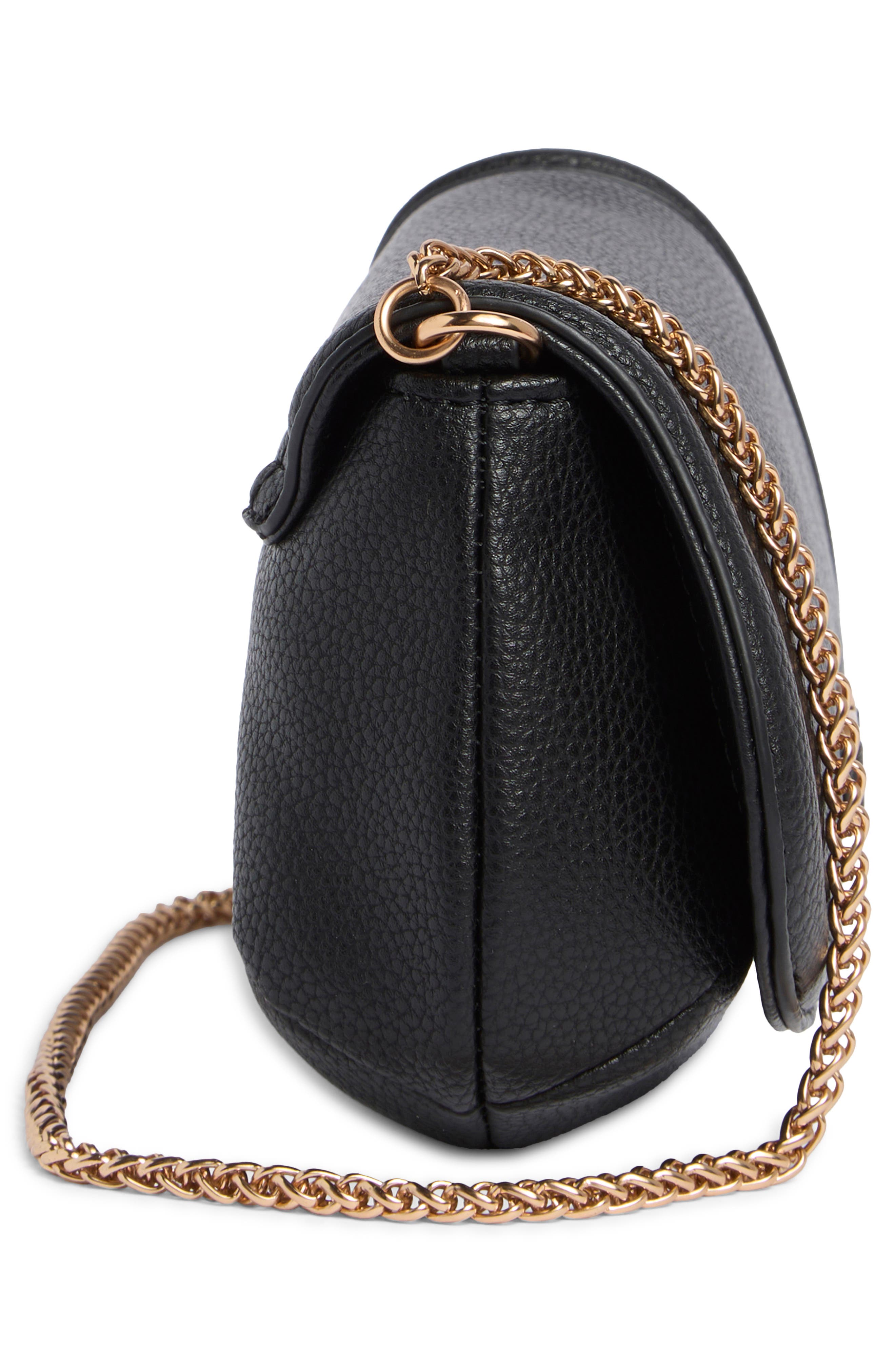 Sam Edelman Jasmine Small Flap Shoulder Bag, Alternate, color, Black