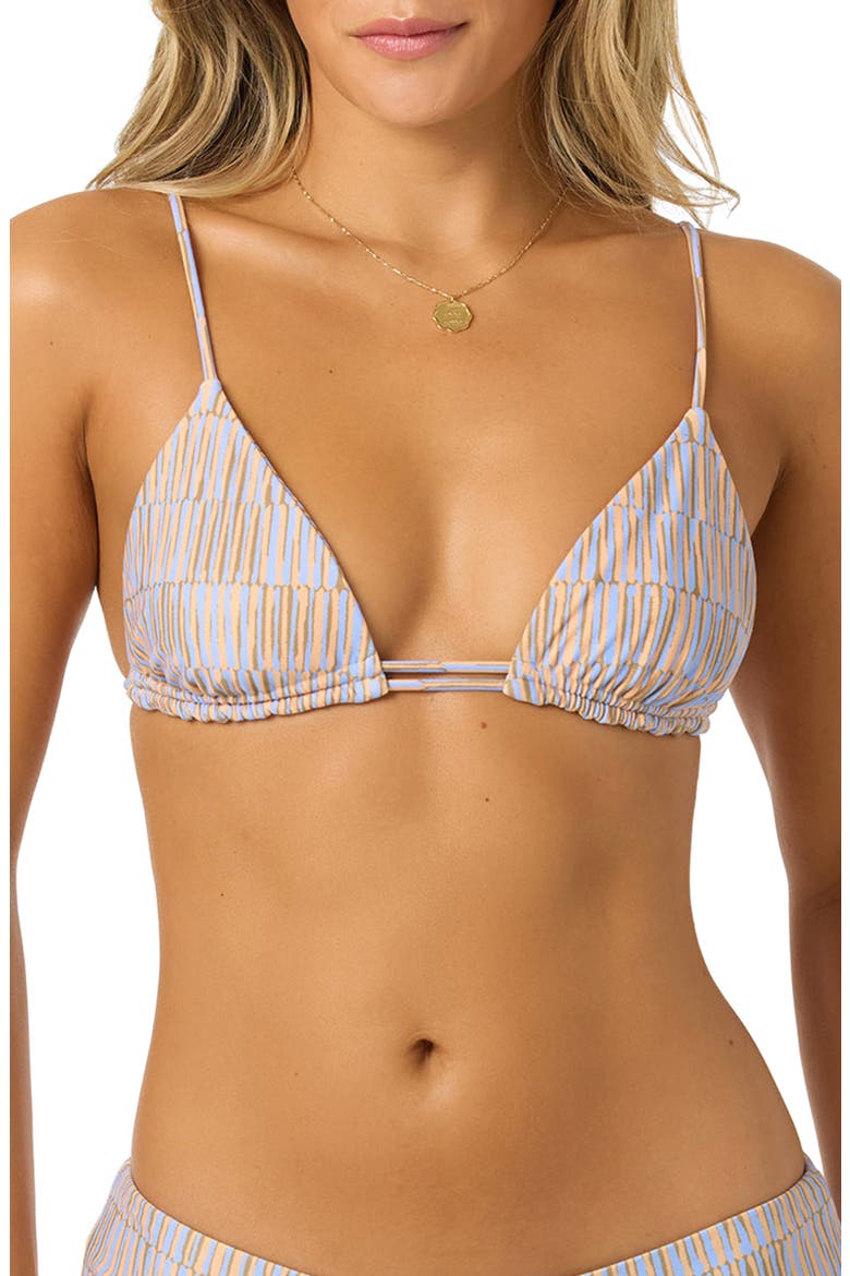 Nori Tanning Triangle Bikini Top, Main, color, APRICOT NECTAR