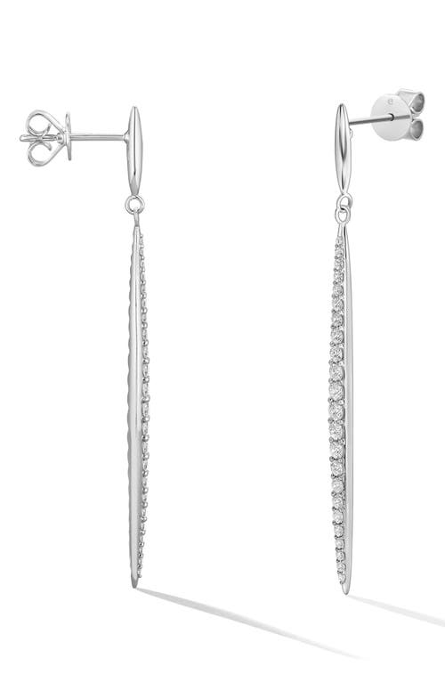 Hearts On Fire Classic Diamond Stiletto Drop Earrings In White Gold/diamond