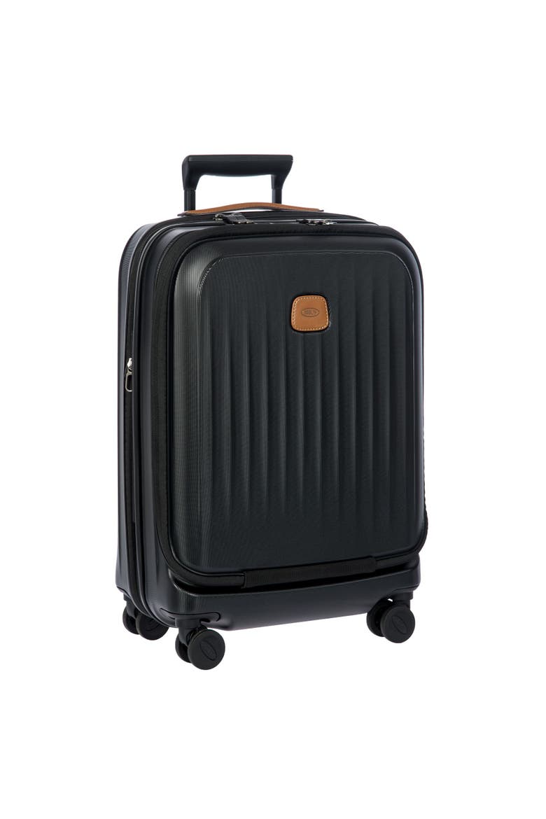 Taormina Hardside Expandable 21" Carry On Spinner Luggage with Pocket, Alternate, color, Black