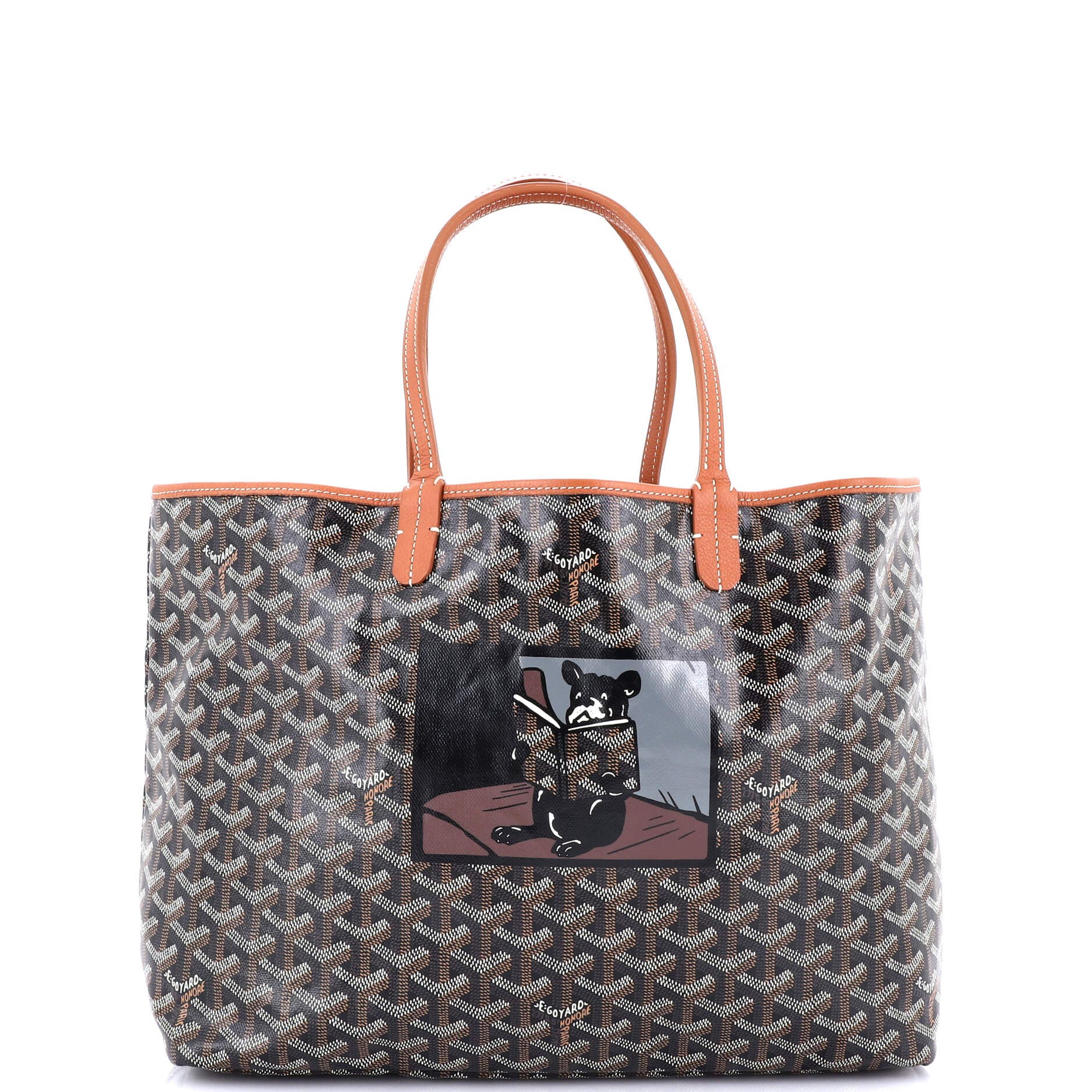 Pre-Owned Goyard Saint Louis Tote Printed Coated Canvas PM, Main, color, 