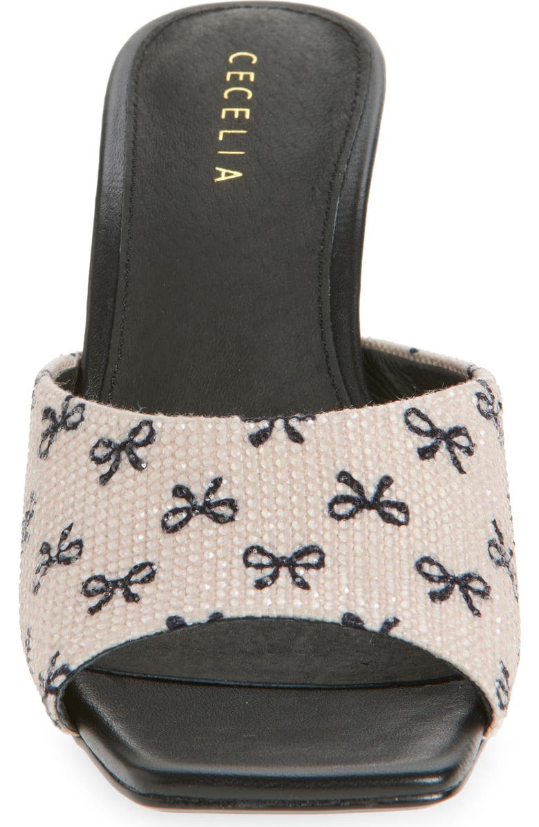 Cecelia New York Cadsbury Sandal, Alternate, color, Oat/ Black Bow