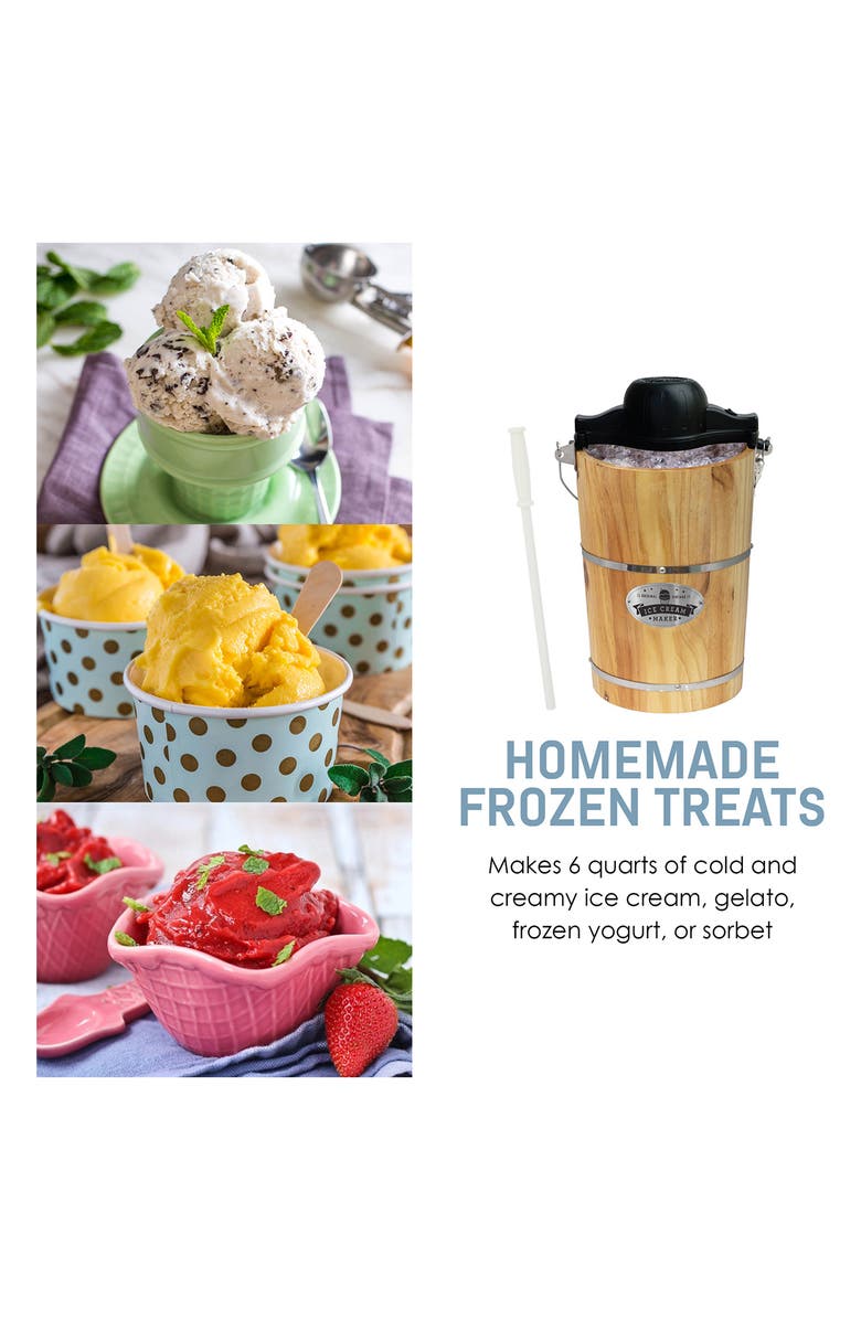 MAXI-MATIC Elite Gourmet Old Fashioned Ice Cream Freezer, Alternate, color, 