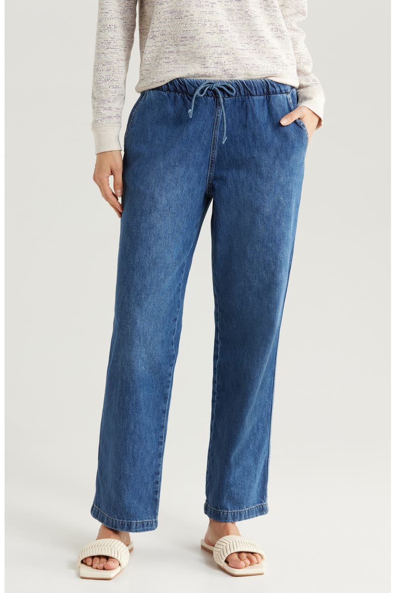 Drawstring Jeans, Main, color, MEDIUMWASH