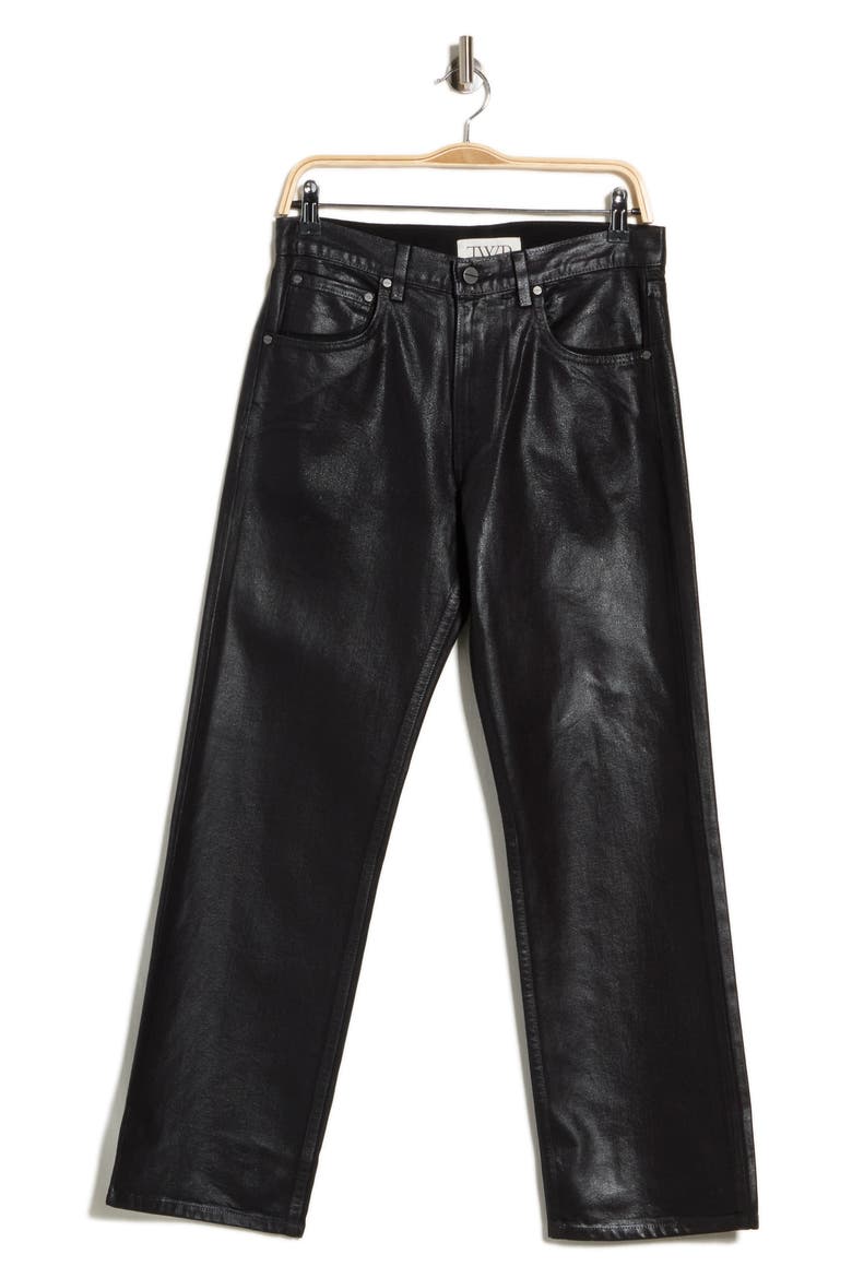 Kent St High Waist Straight Leg Pants, Alternate, color, BLACK