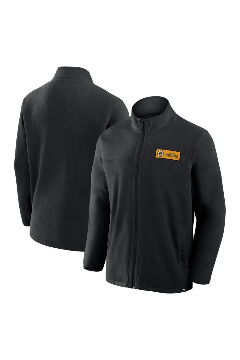 Men's Fanatics Black Boston Bruins Home Ice Fleece Full-Zip Jacket, Main, color, Black