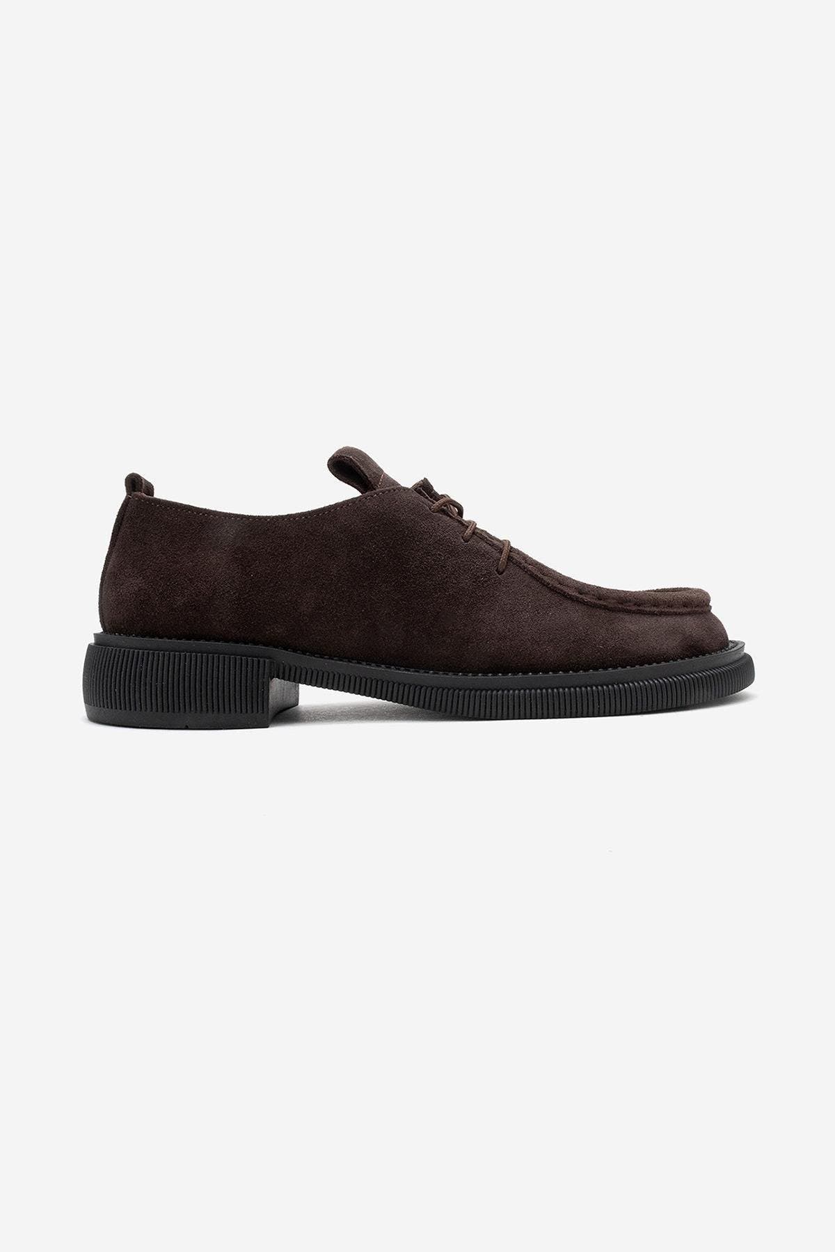Band Leather Lace Up Loafer, Alternate, color, Brown Suede