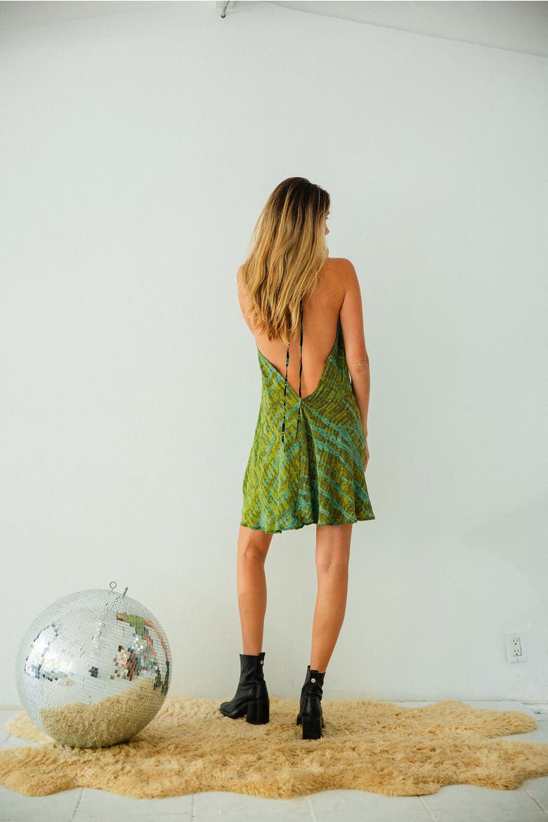The Party Dress Strecker, Alternate, color, Green Tie Dye