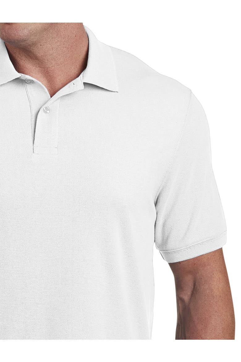 Big & Tall Piqué Polo Shirt, Alternate, color, WHITE