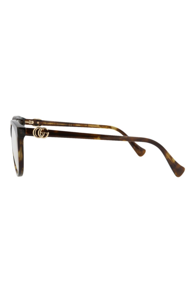 52mm Cat Eye Optical Glasses, Alternate, color, HAVANA HAVANA TRANSPARENT