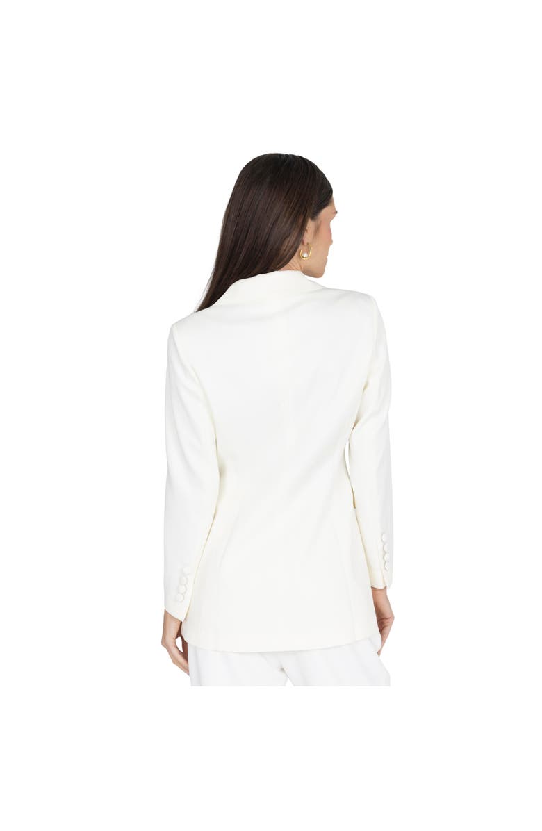 AKALIA Mendy Double Breasted Tuxedo Jacket, Alternate, color, White