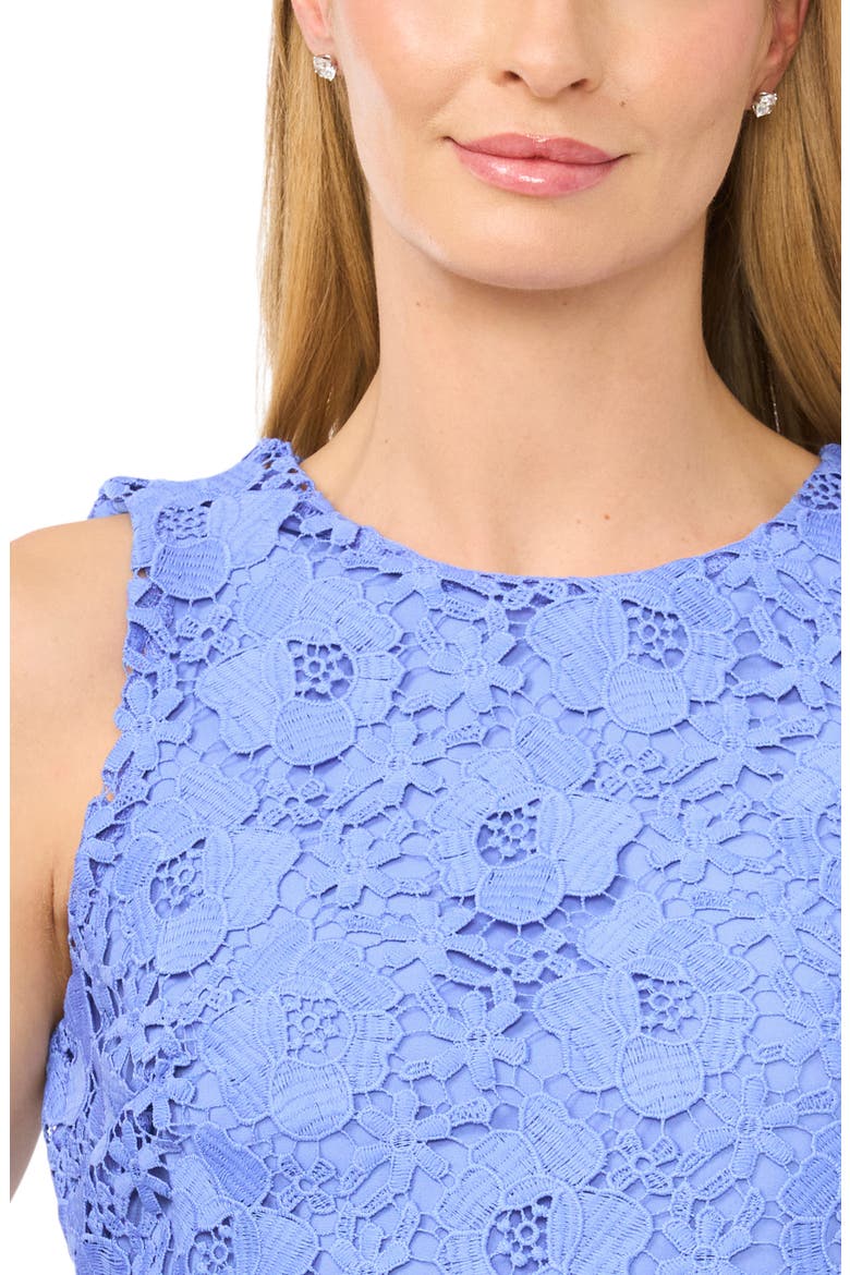 Sleeveless Floral Lace Top, Alternate, color, BELLFLOWER BLUE