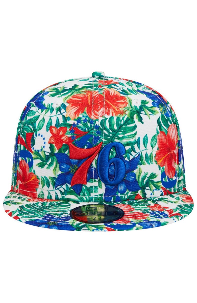 New Era Men's New Era Philadelphia 76ers Tropical Hibiscus 59FIFTY Fitted Hat, Alternate, color,