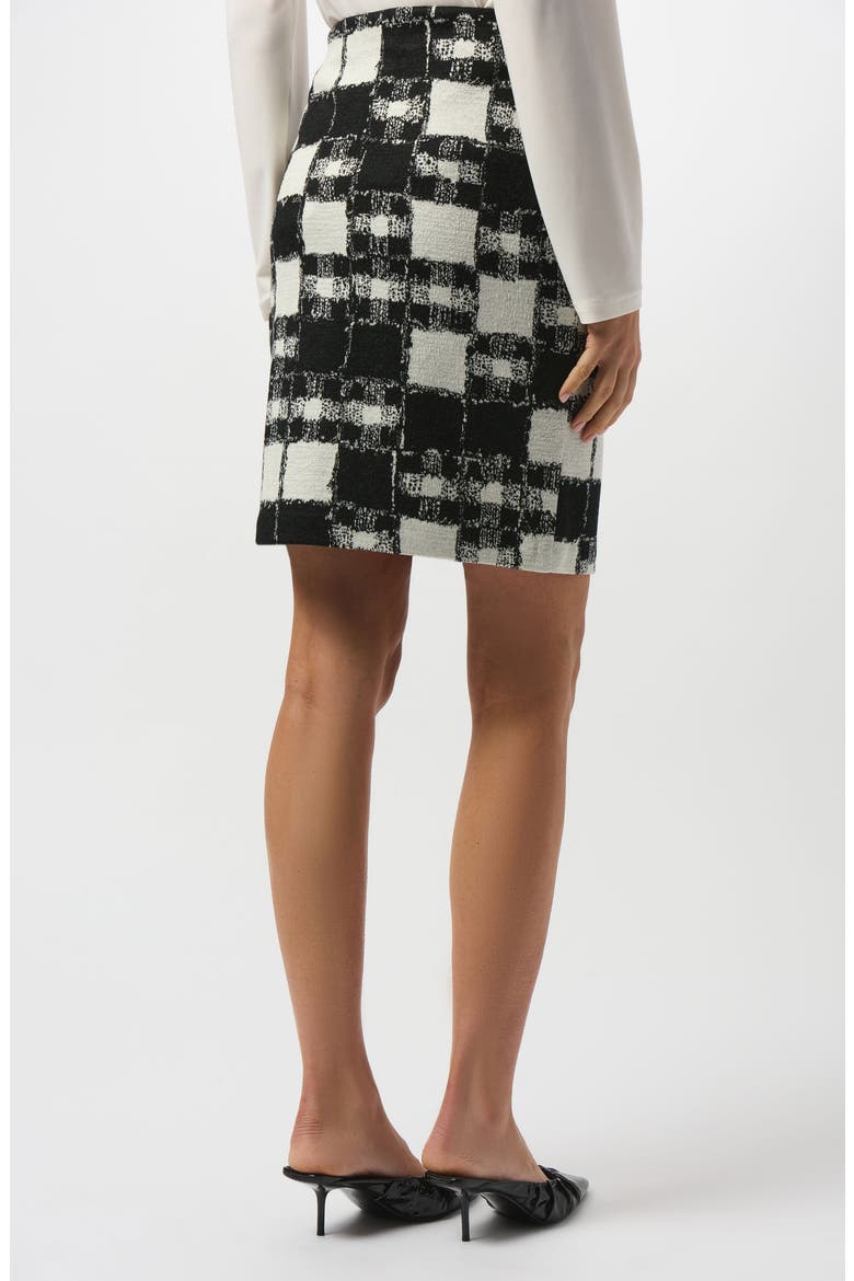Check Jacquard Miniskirt, Alternate, color, BLACK/ CREAM