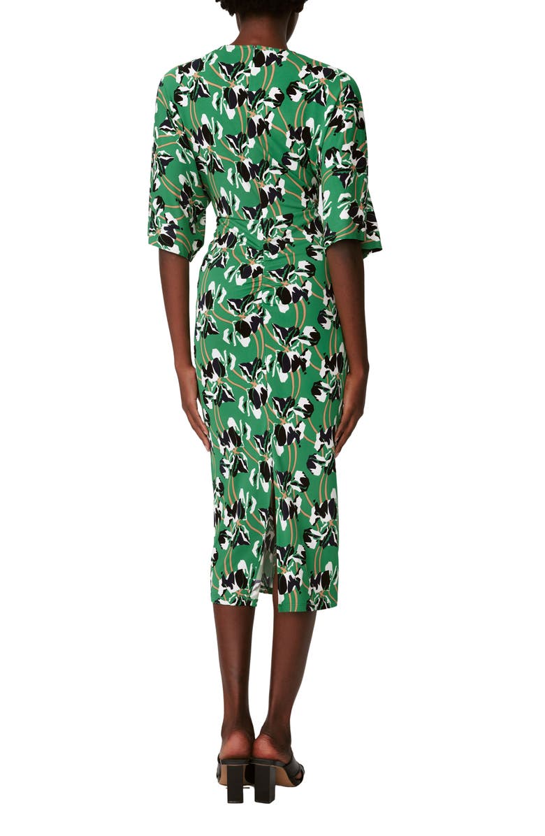 Diane von Furstenberg Valerie Floral Elbow Sleeve Dress, Alternate, color, 