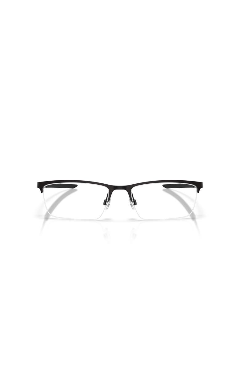 Oakley 55mm Rectangle optical glasses, Alternate, color, Black