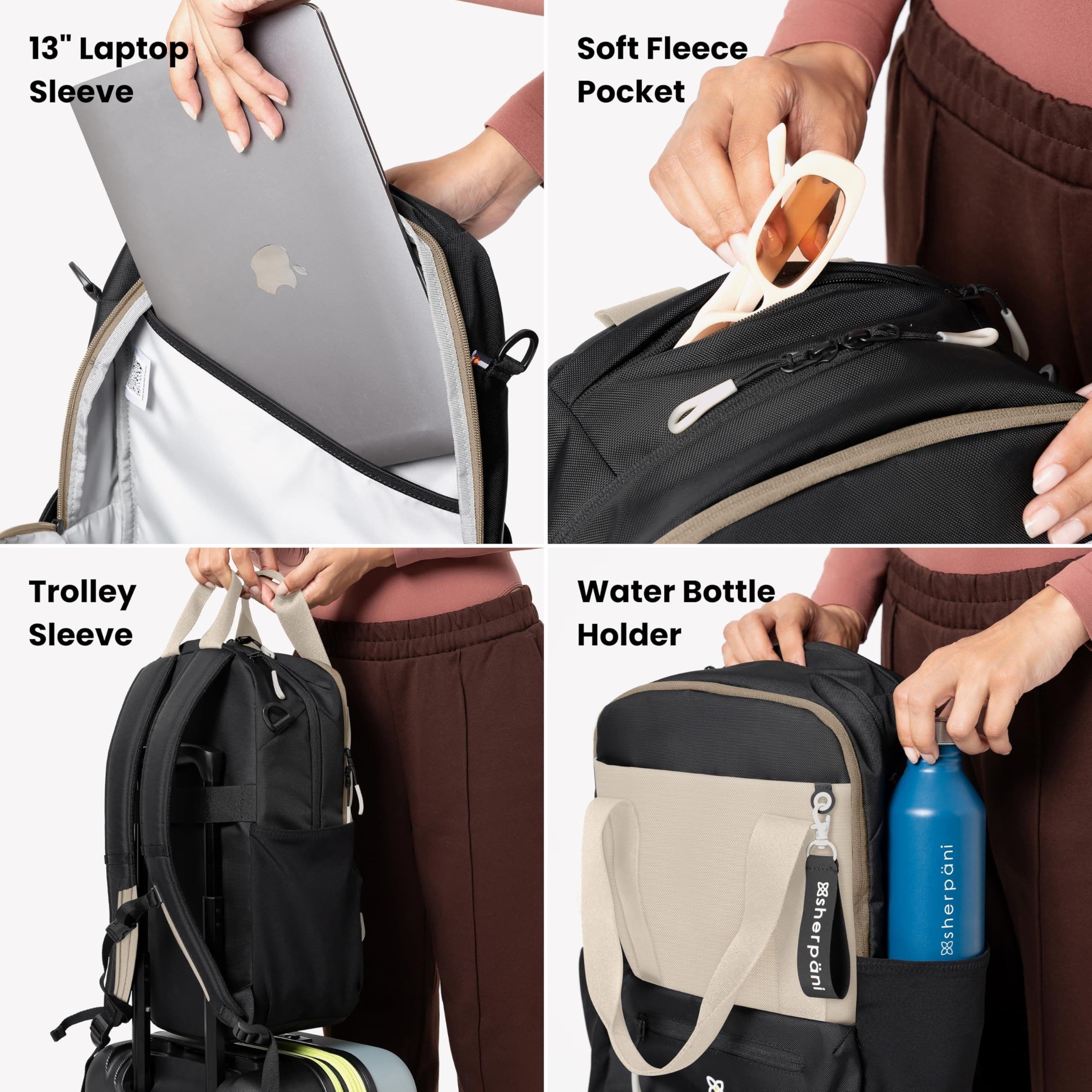 Sherpani Camden Convertible Backpack Tote, Fits 15 Inch Laptop, Alternate, color, Con Leche